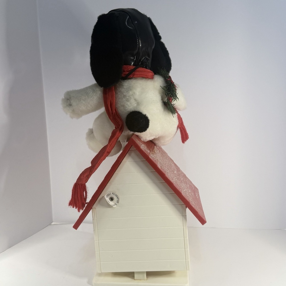 1993 Santa's Best Snoopy Woodstock Christmas Animated Doghouse Peanuts-Untested - Picture 4 of 16
